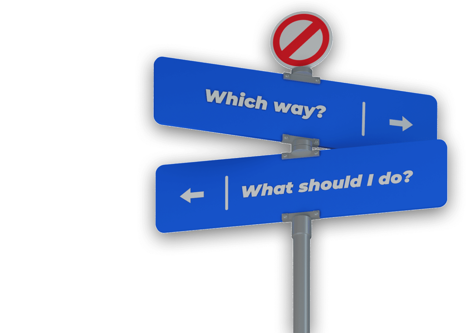 Beginner crossroads — which way and what should I do signs